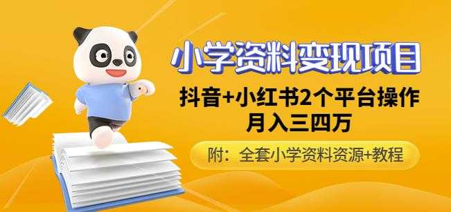 唐老师小学资料变现项目，抖音+小红书2个平台操作，月入数万元（全套资料+教程）-微风-知识付费系统